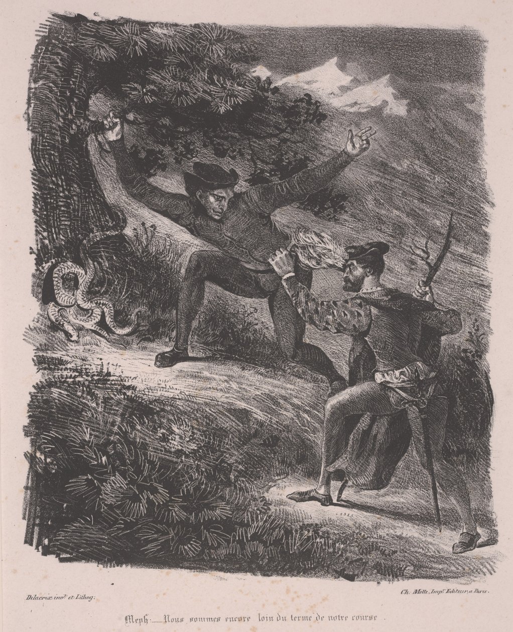 Faust und Mephistopheles im Harz von Ferdinand Victor Eugene Delacroix