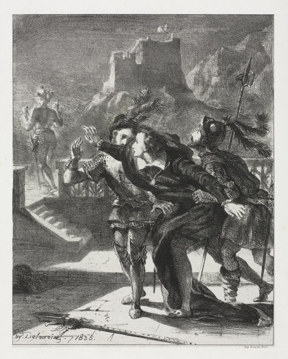 Hamlet: Hamlet eilt, dem Geist seines Vaters zu folgen von Ferdinand Victor Eugene Delacroix