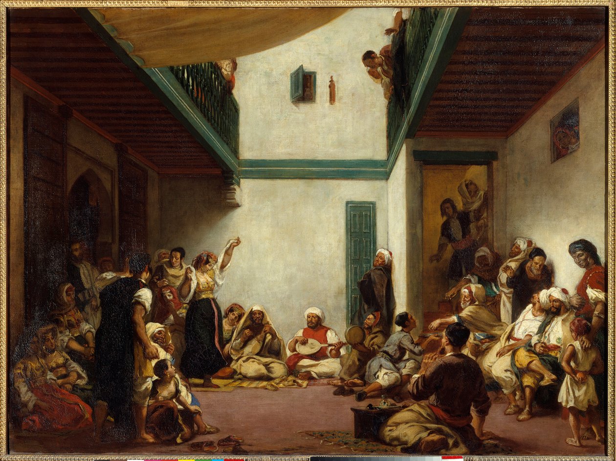 Jüdische Hochzeit in Marokko. Gemälde von Eugene Delacroix (1798-1863) von Ferdinand Victor Eugene Delacroix