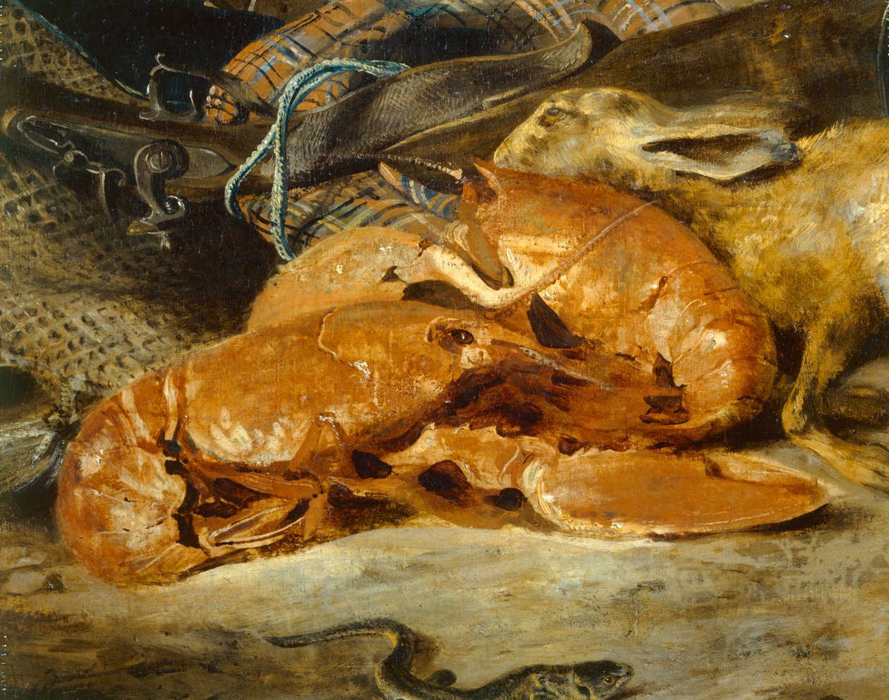 Stillleben mit Hummer von Ferdinand Victor Eugene Delacroix