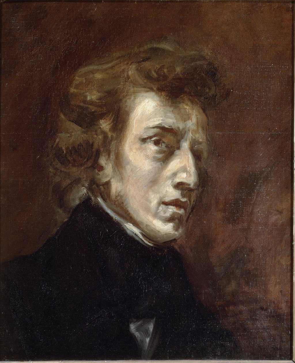 Porträt von Frederic Chopin von Ferdinand Victor Eugene Delacroix