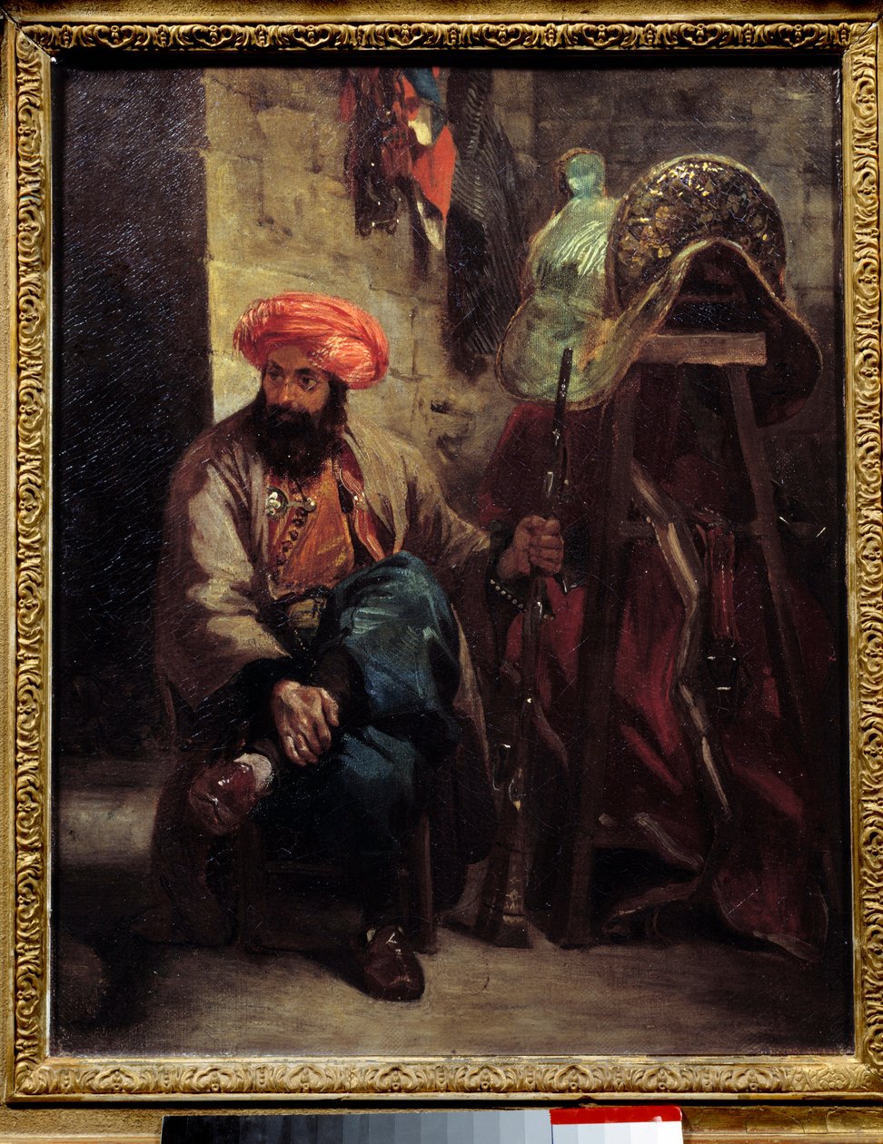 Der türkische Sattel (Gemälde von Eugene Delacroix, 1825) von Ferdinand Victor Eugene Delacroix