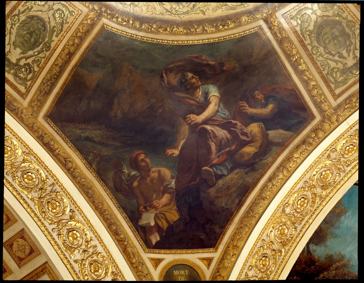 Der Tod von Plinius dem Älteren (23-79 n. Chr.) während des Ausbruchs des Vesuvs von Ferdinand Victor Eugene Delacroix