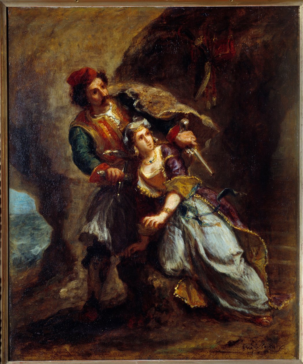 Die Verlobung von Abydos von Ferdinand Victor Eugene Delacroix