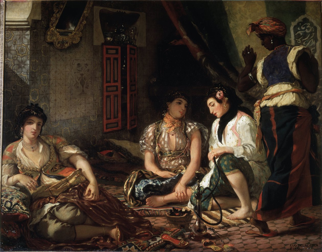 Die Frauen von Algier in ihrem Apartment von Ferdinand Victor Eugene Delacroix