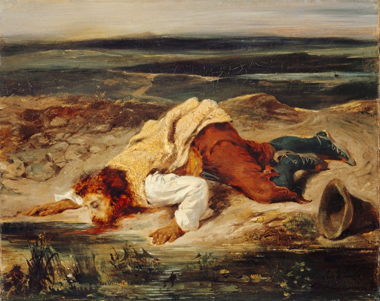 Verwundeter Brigant (Römischer Hirte), um 1825 von Ferdinand Victor Eugene Delacroix