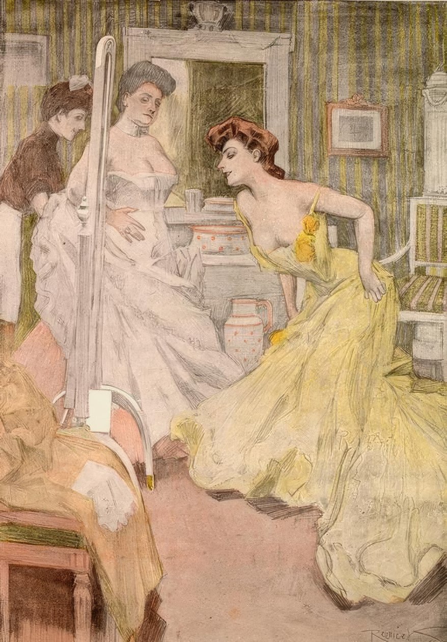 Mama, die Toilette ist entzückend, man sieht einfach alles! von Ferdinand von Reznicek