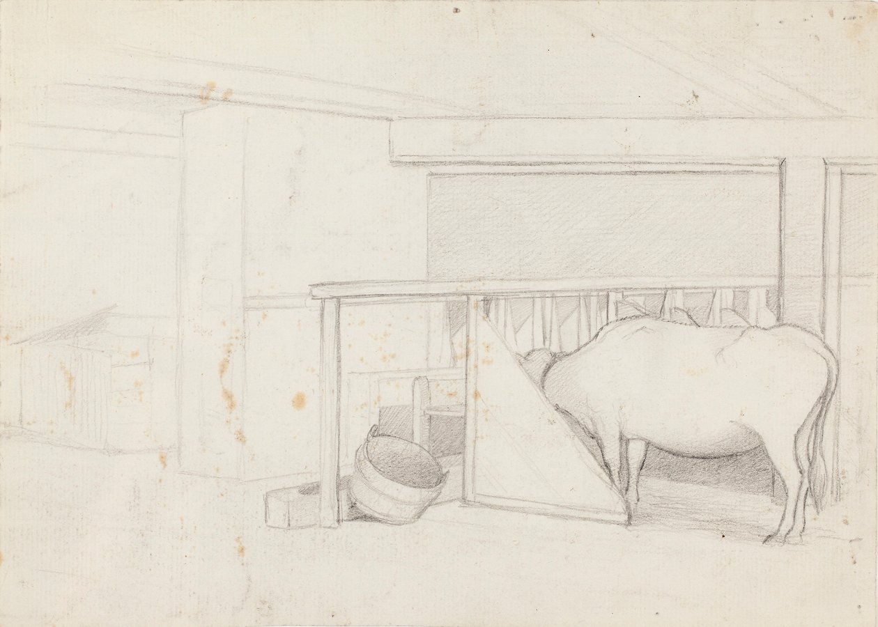 Kalb im Stall von Ferdinand von Wright
