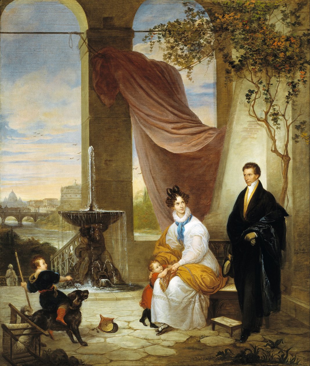 Charles Izard Manigault und seine Familie in Rom von Ferdinando Cavalleri