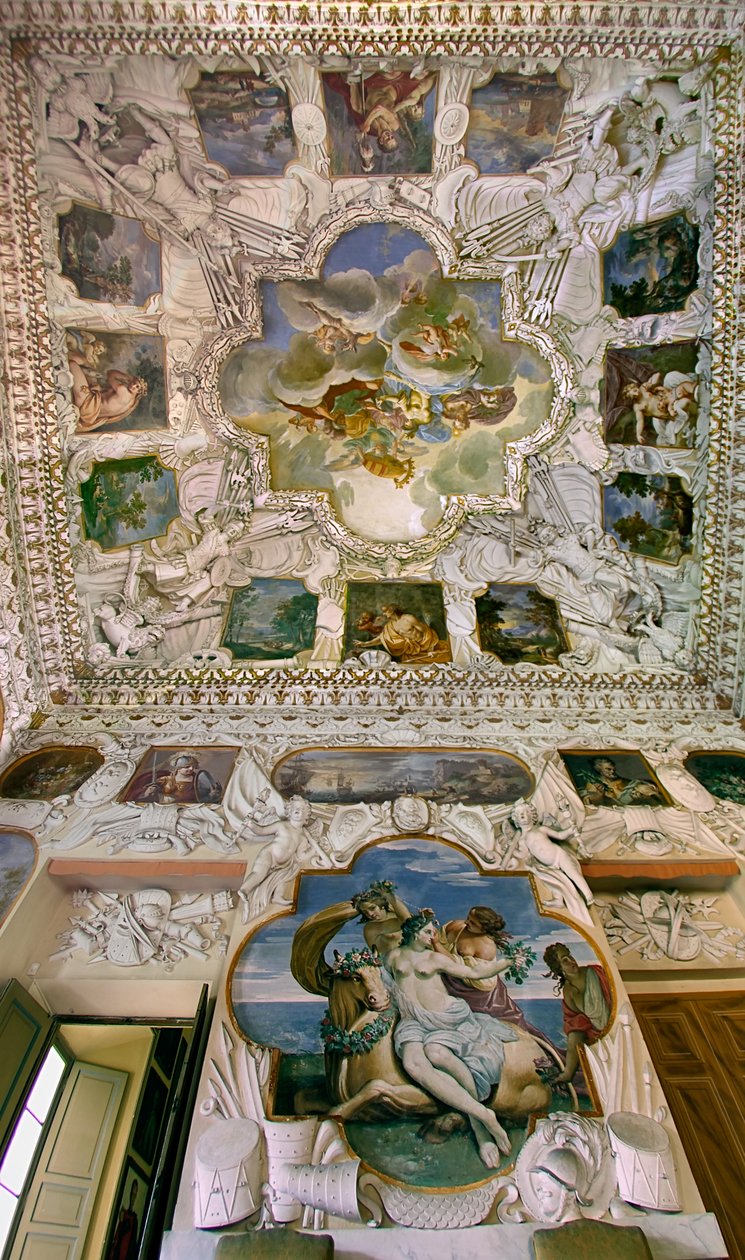 Ansicht der Sala degli Stucchi von Ferdinando Galli and Bibiena Francesco Galli Bibiena