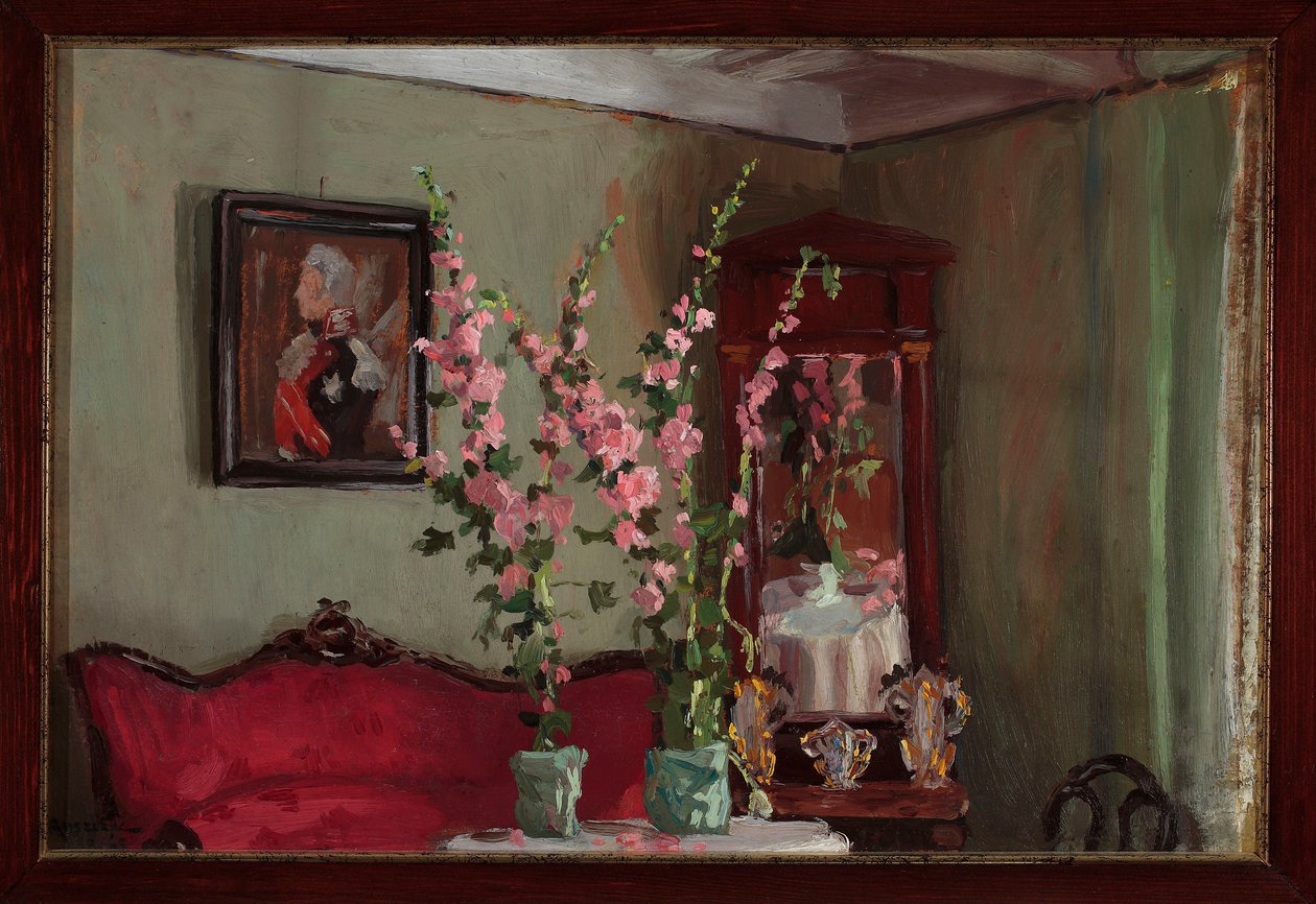 Saloninterieur in Bohdanów - Malven von Ferdynand Ruszczyc