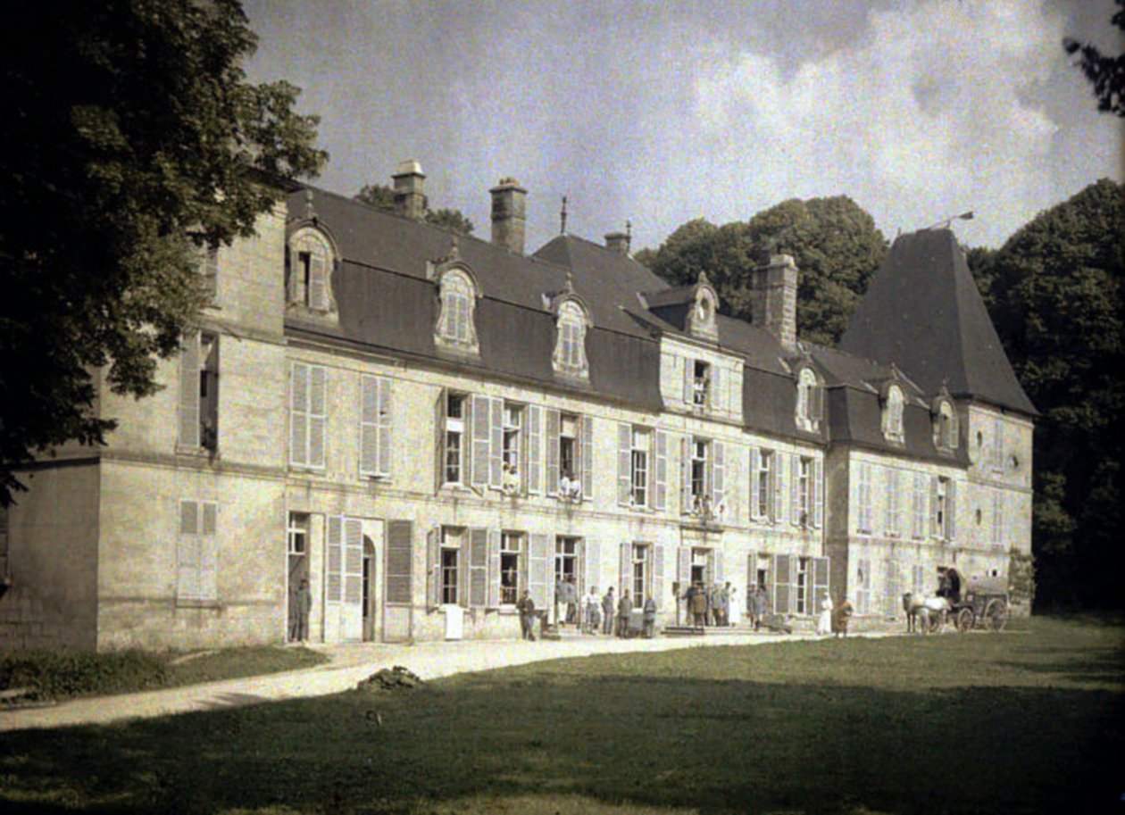 Soldaten im Chateau Vauxbuin, genutzt von der französischen Armee als Krankenhaus, Soissons, Aisne, Frankreich von Fernand Cuville