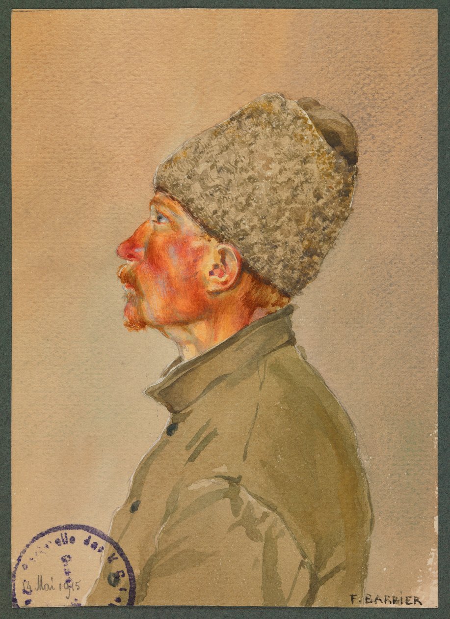 Ein russischer Soldat hört die Messe, Gustrow von Fernand Barbier