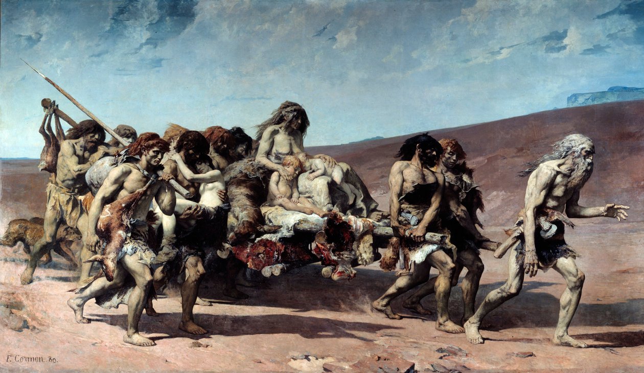 Kain, Detail. Illustration des Romans „Die Legende der Jahrhunderte“ von Victor Hugo. Gemälde von Fernand Cormon (1845-1924) von Fernand Cormon