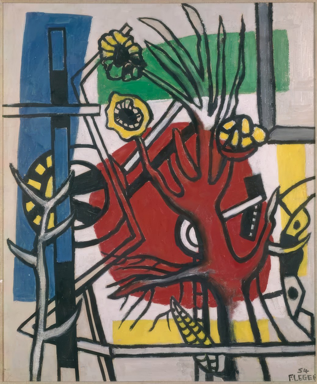 Baum auf rotem Grund von Fernand Leger