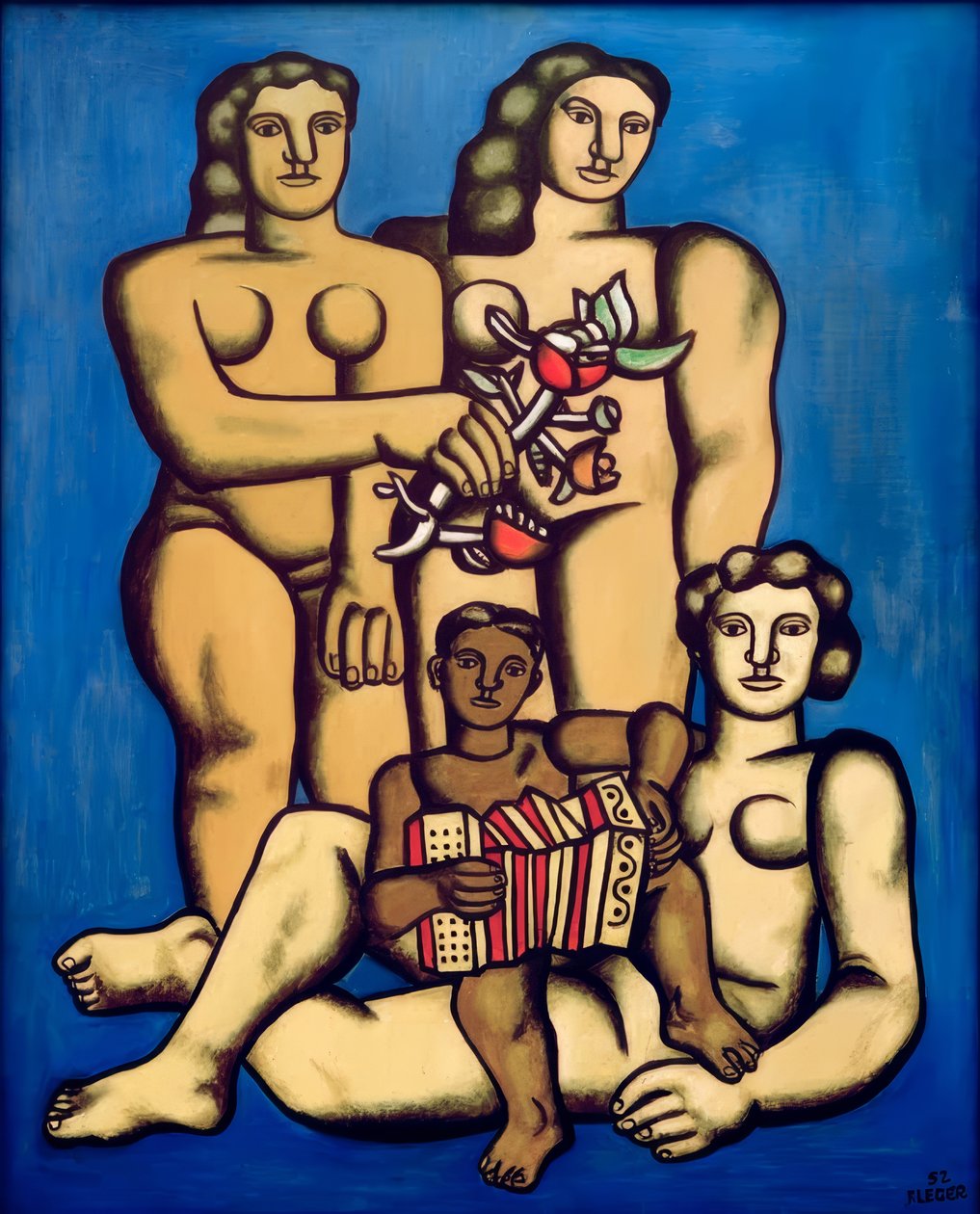 Komposition mit drei Schwestern von Fernand Leger
