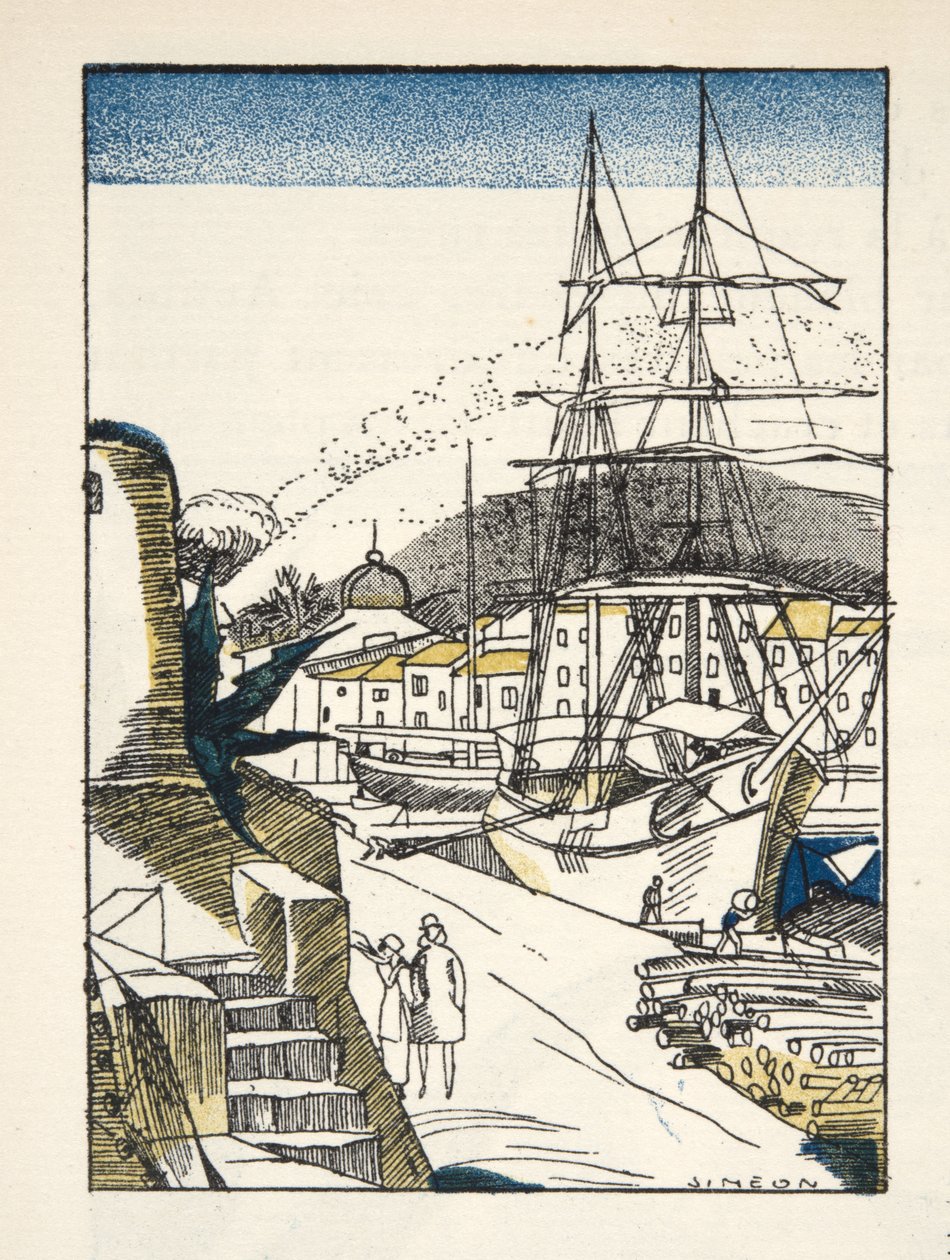 St. Tropez aus Gazette de Bon Ton, veröffentlicht 1920 von Fernand Siméon