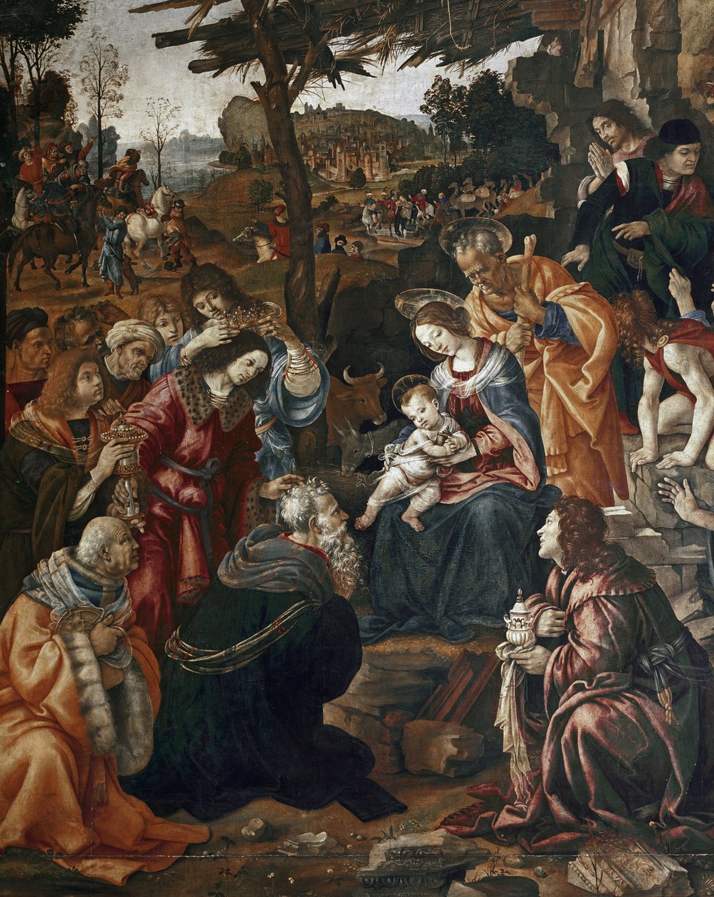 Anbetung der Heiligen Drei Könige - Altarbild von San Donato von Filippino Lippi