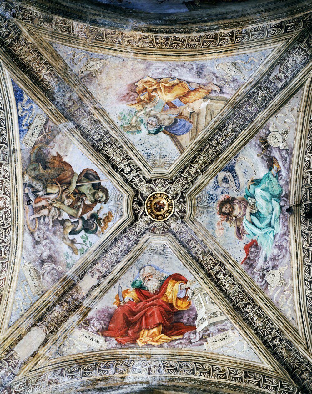 Fresken von Filippino Lippi auf der Kuppel, Strozzi-Kapelle, Kirche Santa Maria Novella, Florenz, Italien von Filippino Lippi