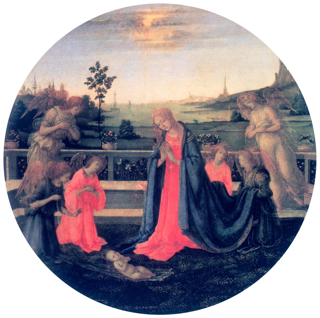 Die Anbetung, um 1480er von Filippino Lippi