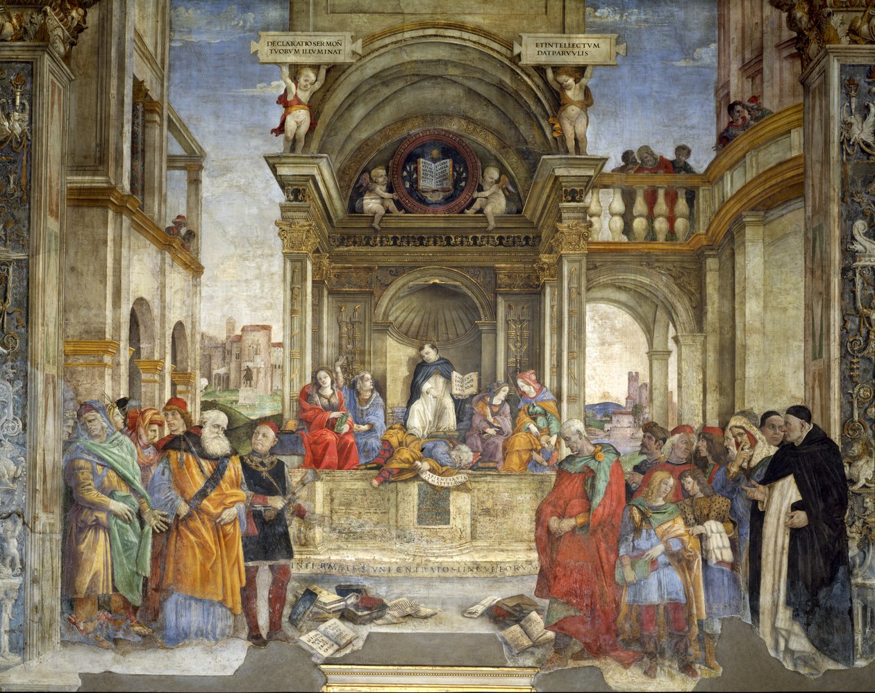 Triumph des Heiligen Thomas von Aquin über die Ketzer (Fresko) von Filippino Lippi
