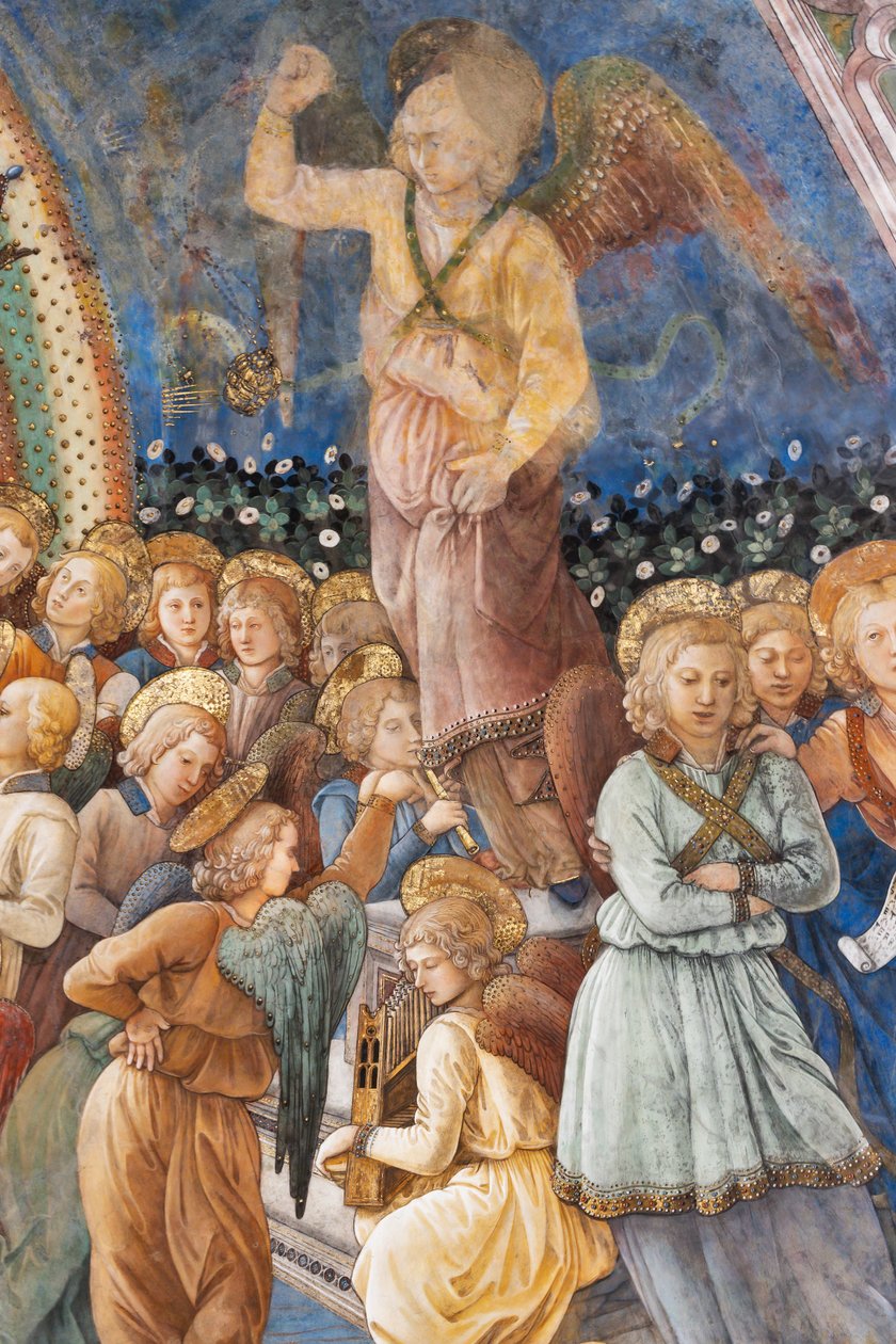 Engel (Detail der Krönung Mariens) von Filippo Lippi
