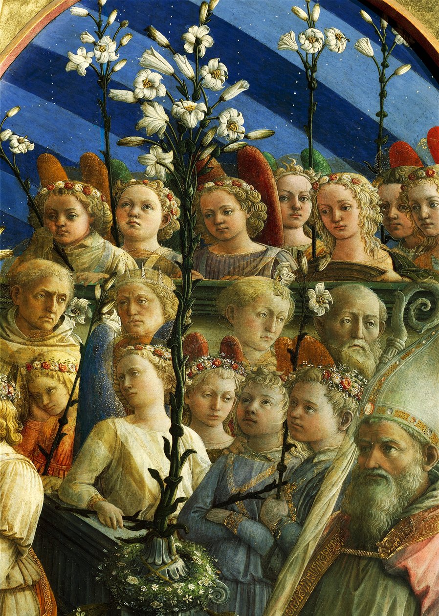 Incoronazione Maringhi oder Krönung der Jungfrau von Filippo Lippi, Detail von Filippo Lippi