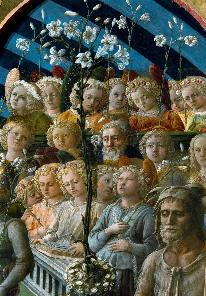 Die Krönung der Jungfrau (Detail) von Filippo Lippi
