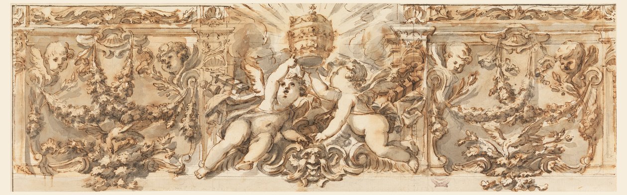 Dekoration eines Frieses, ca. 1770 von Filippo Marchionni