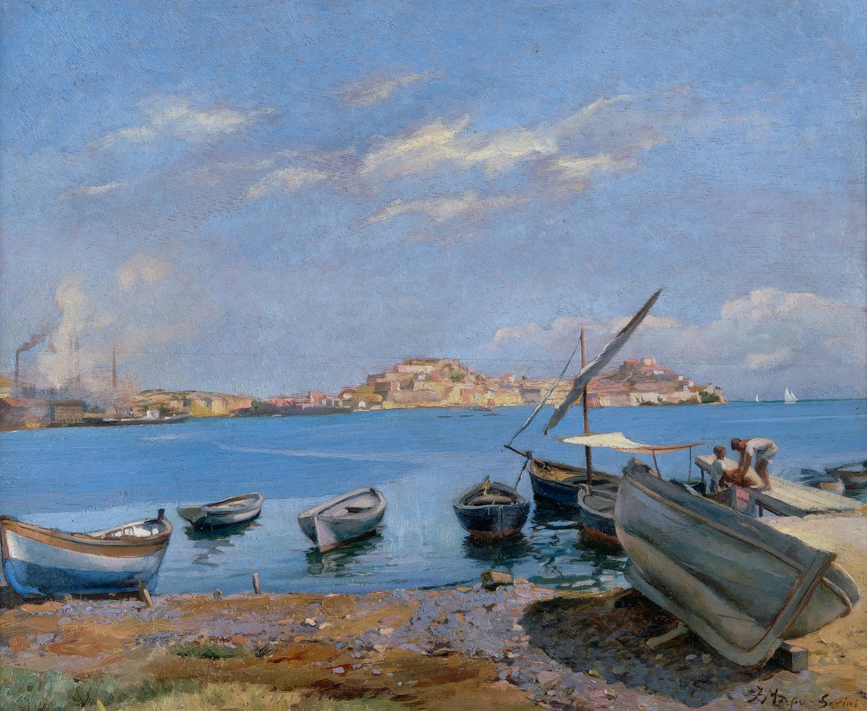 Portoferraio von San Giovanni aus gesehen von Filippo Marfori Savini