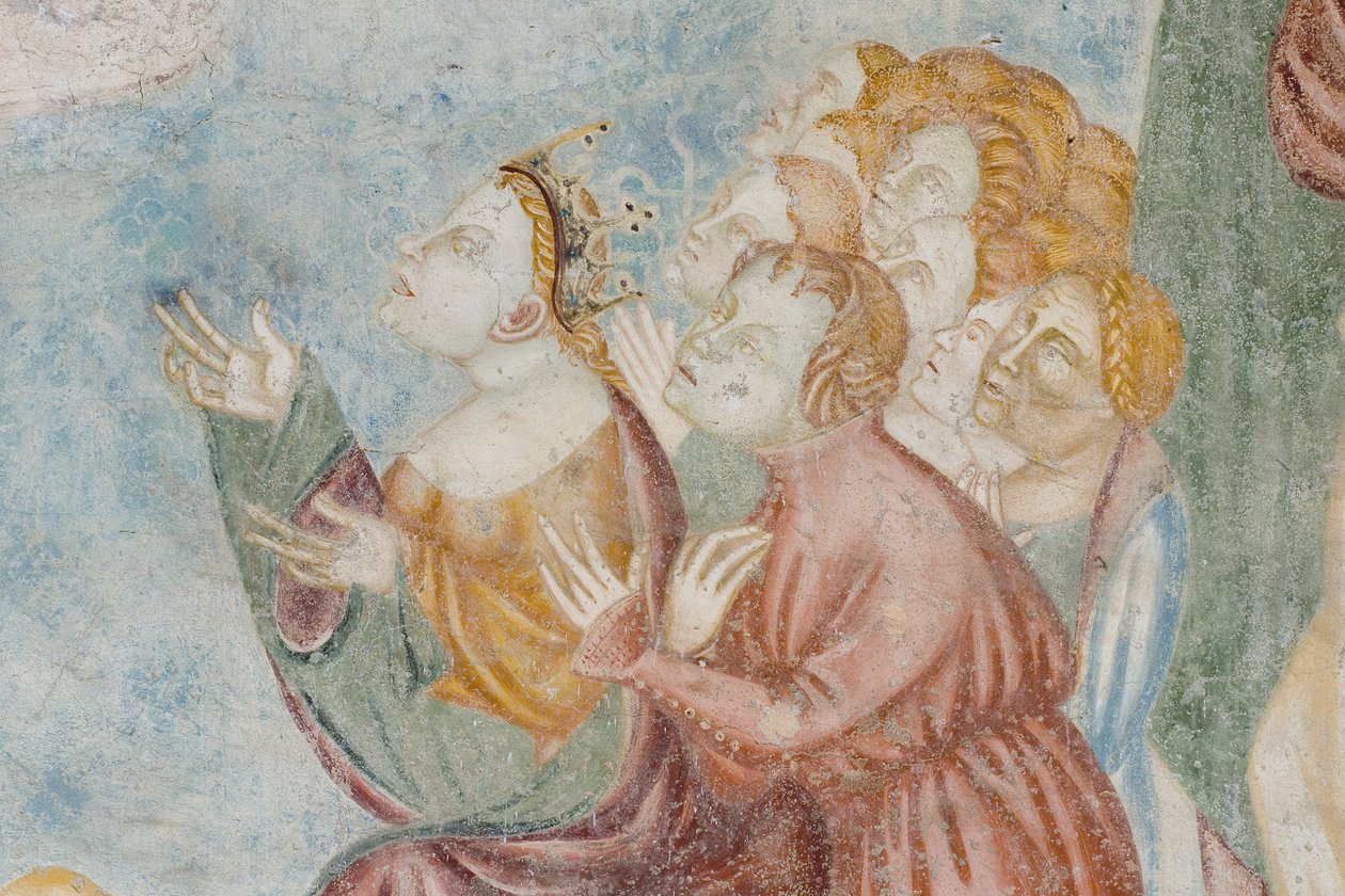 Figur, Detail des Jüngsten Gerichts, ca. 1400 (Detail) von Filippolo de and Veris da Milano Veris da Milano