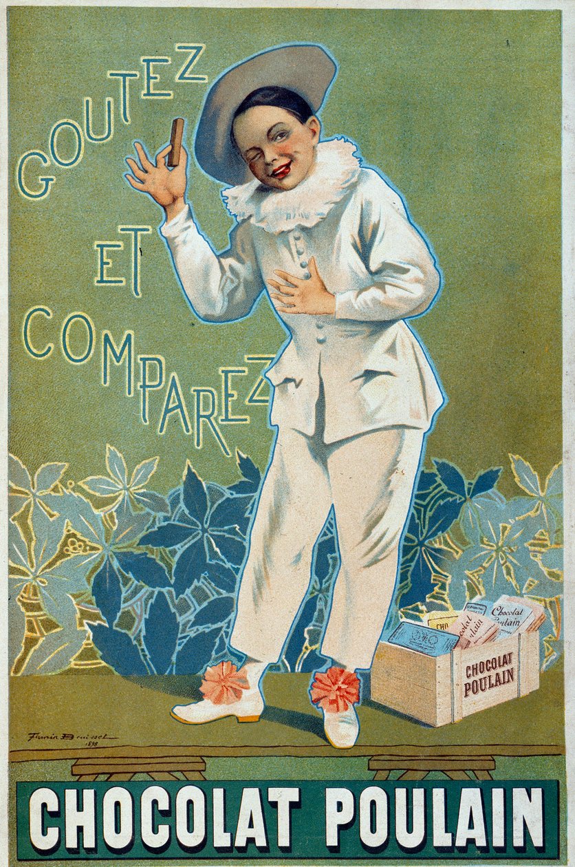 Werbeplakat von Firmin Etienne Bruisset für Chocolat Poulain von Firmin Bouisset