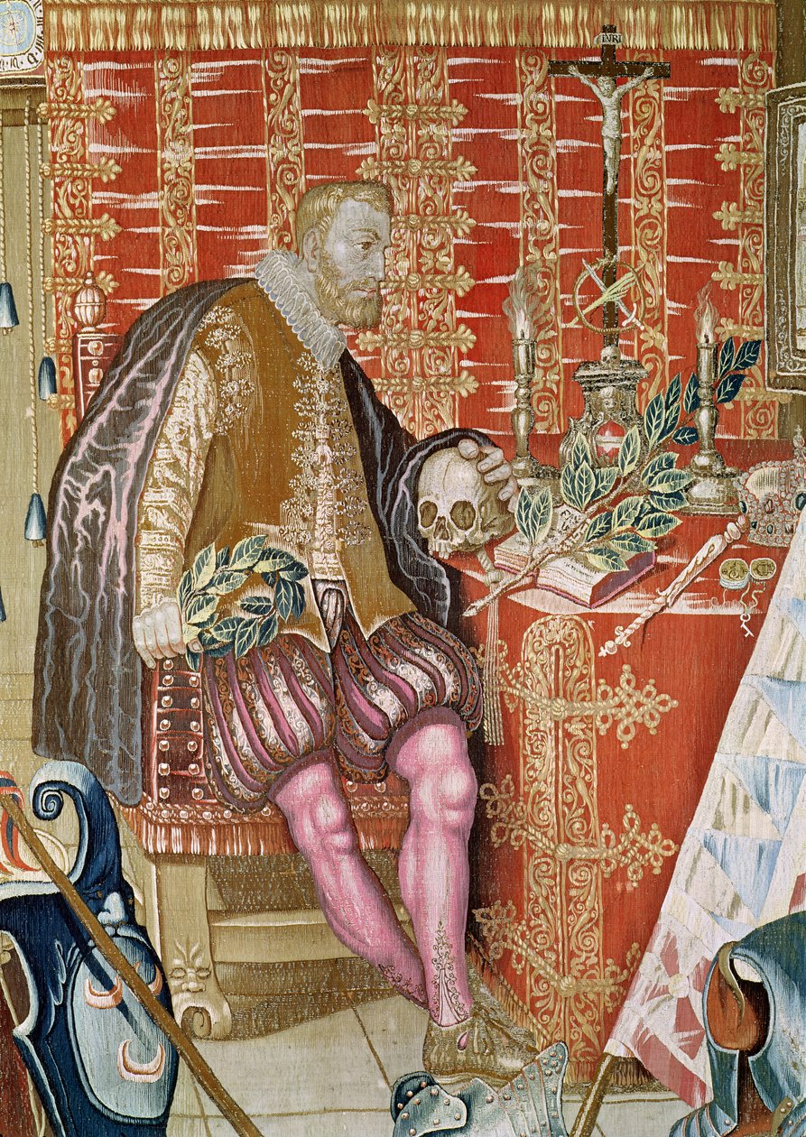 Karl V. (1500-58) aus dem Wandteppich von Karl Quint, ca. 1630-40 (Detail) von Flemish School