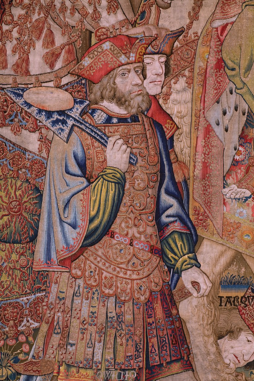 Serie Moralitäten: Die Tugend der Ehren (De deugd van de Honores, La Virtud de los honores). Ca. 1520. (Detail) von Flemish School