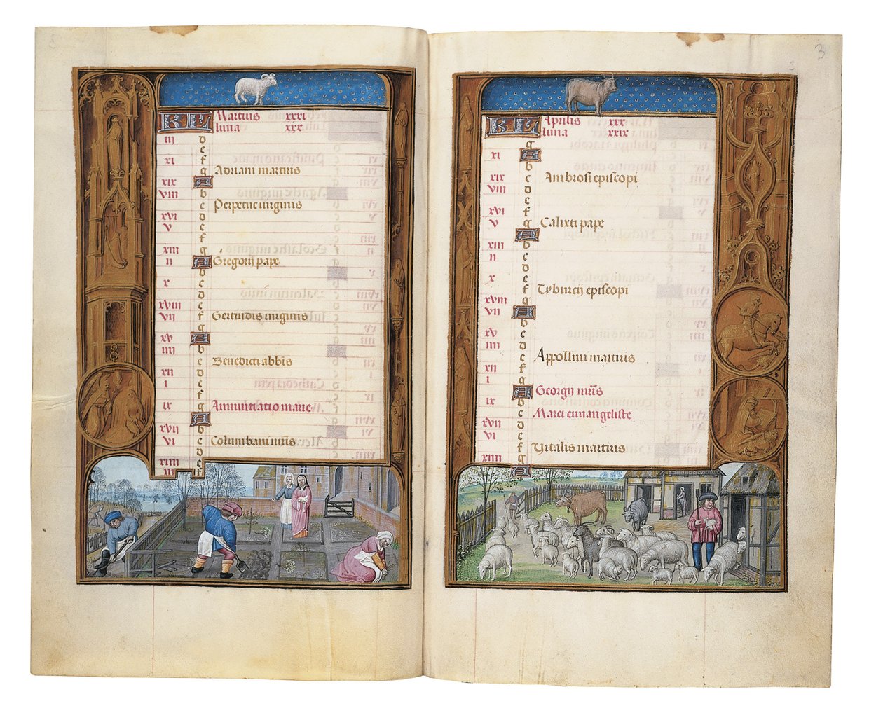 Folios aus dem Rothschild-Stundenbuch, Gent oder Brügge, ca. 1505 von Flemish School