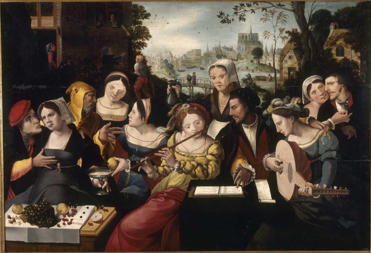 Der verlorene Sohn bei den Kurtisanen, ca. 1530 von Flemish School