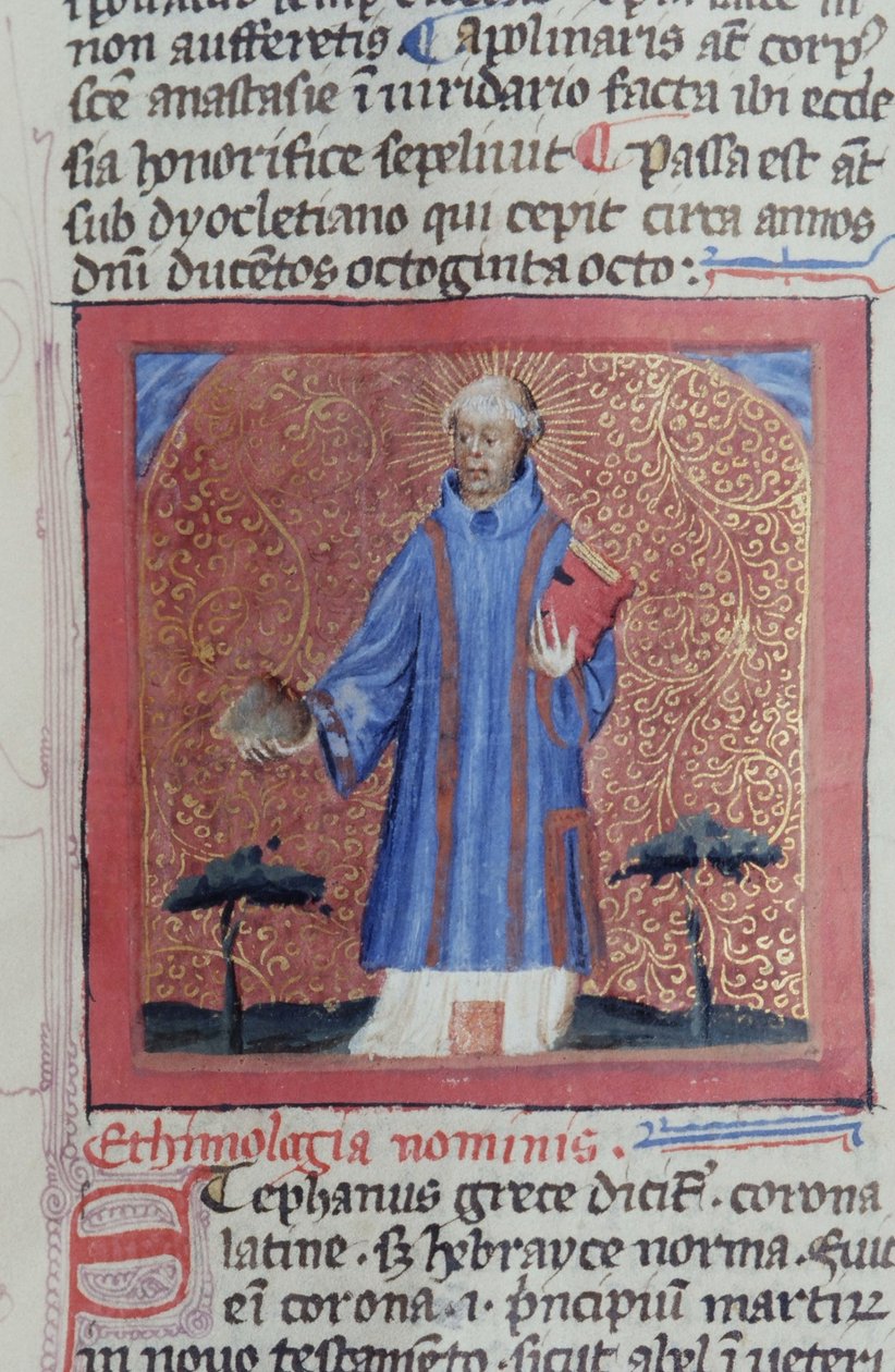 Ms Gen 1111 Seite aus der Legenda Aurea, Brügge, ca. 1400-10 von Flemish School