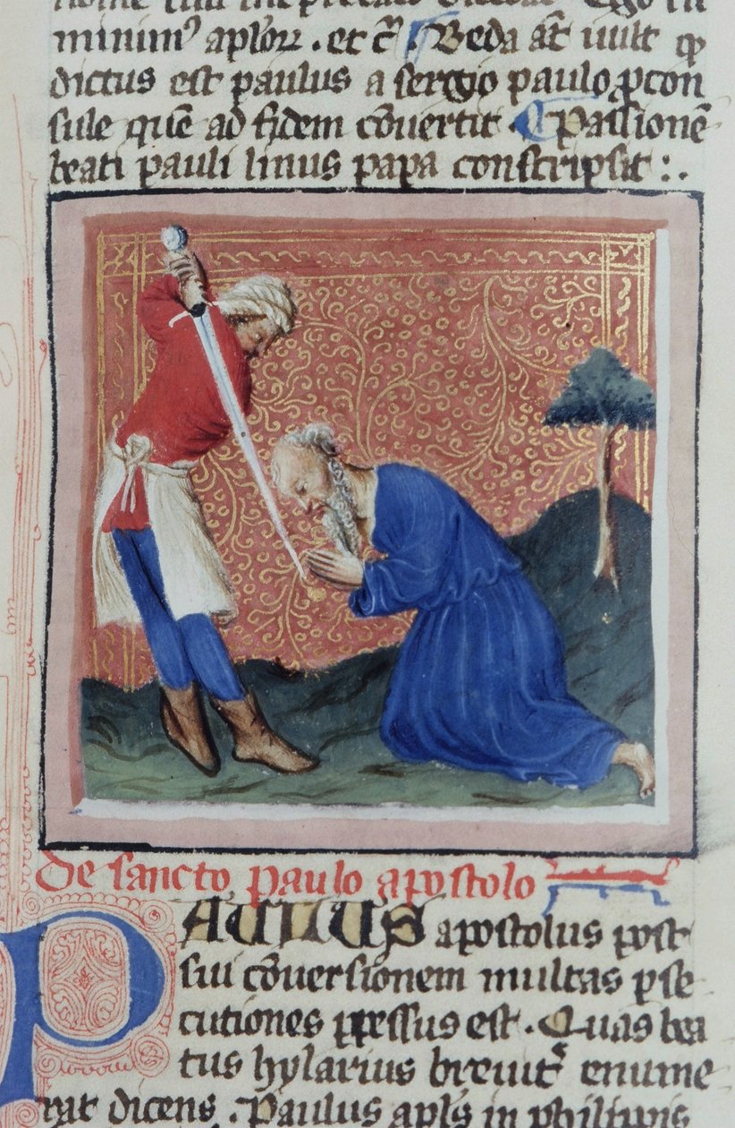 Ms Gen 1111 Seite aus der Legenda Aurea, Brügge, ca. 1400-10 von Flemish School