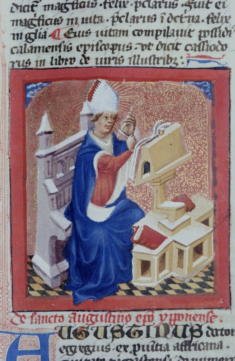 Seite aus der Legenda Aurea, Brügge, ca. 1400-10 von Flemish School