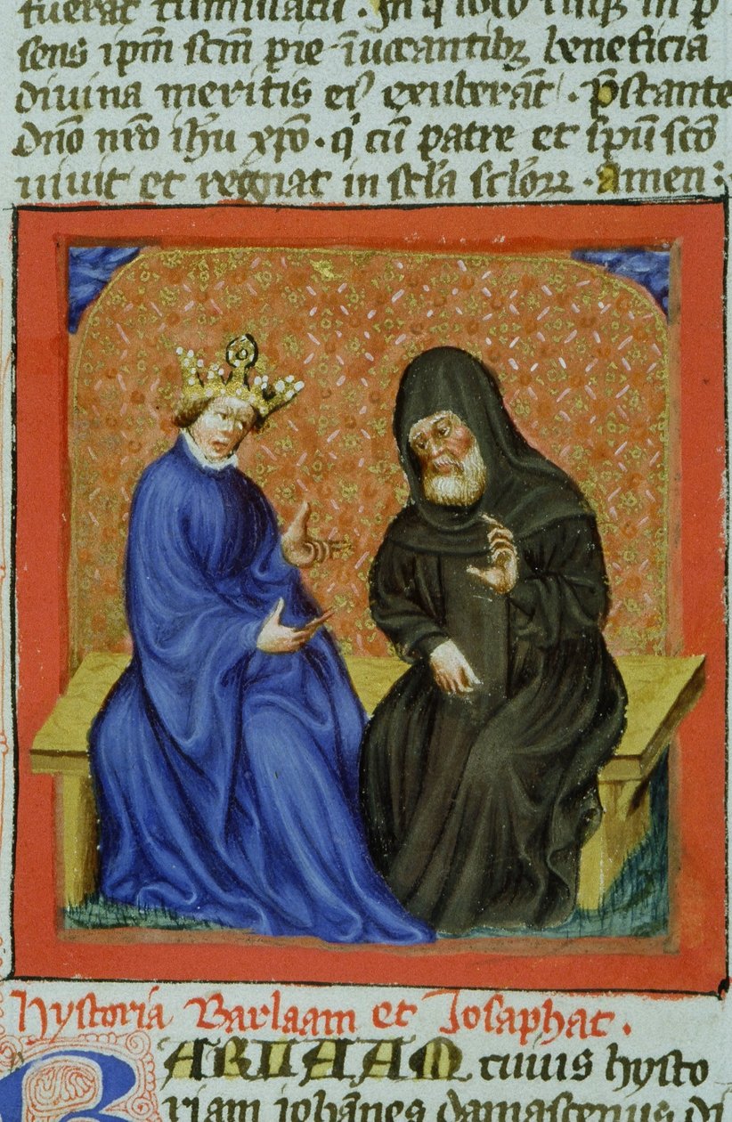 Seite aus der Legenda Aurea, Brügge, ca. 1400-10 von Flemish School