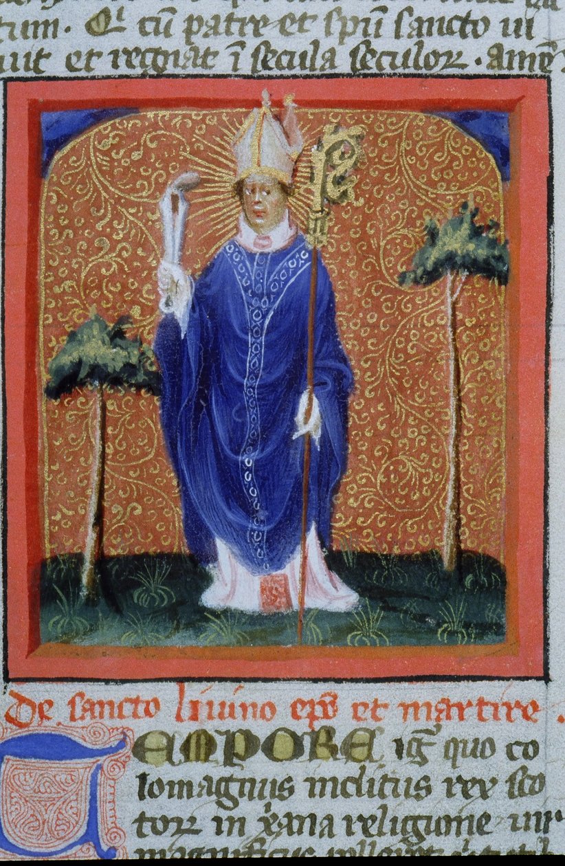 Seite aus der Legenda Aurea, Brügge, ca. 1400-10 von Flemish School