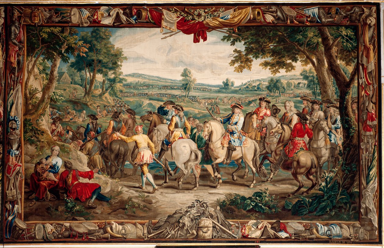 Schlossanlage Schleißheim. Die Marsch (La Marche). 400x640cm. Wolle und Seide. Ca. 1715 - 1724. von Flemish School