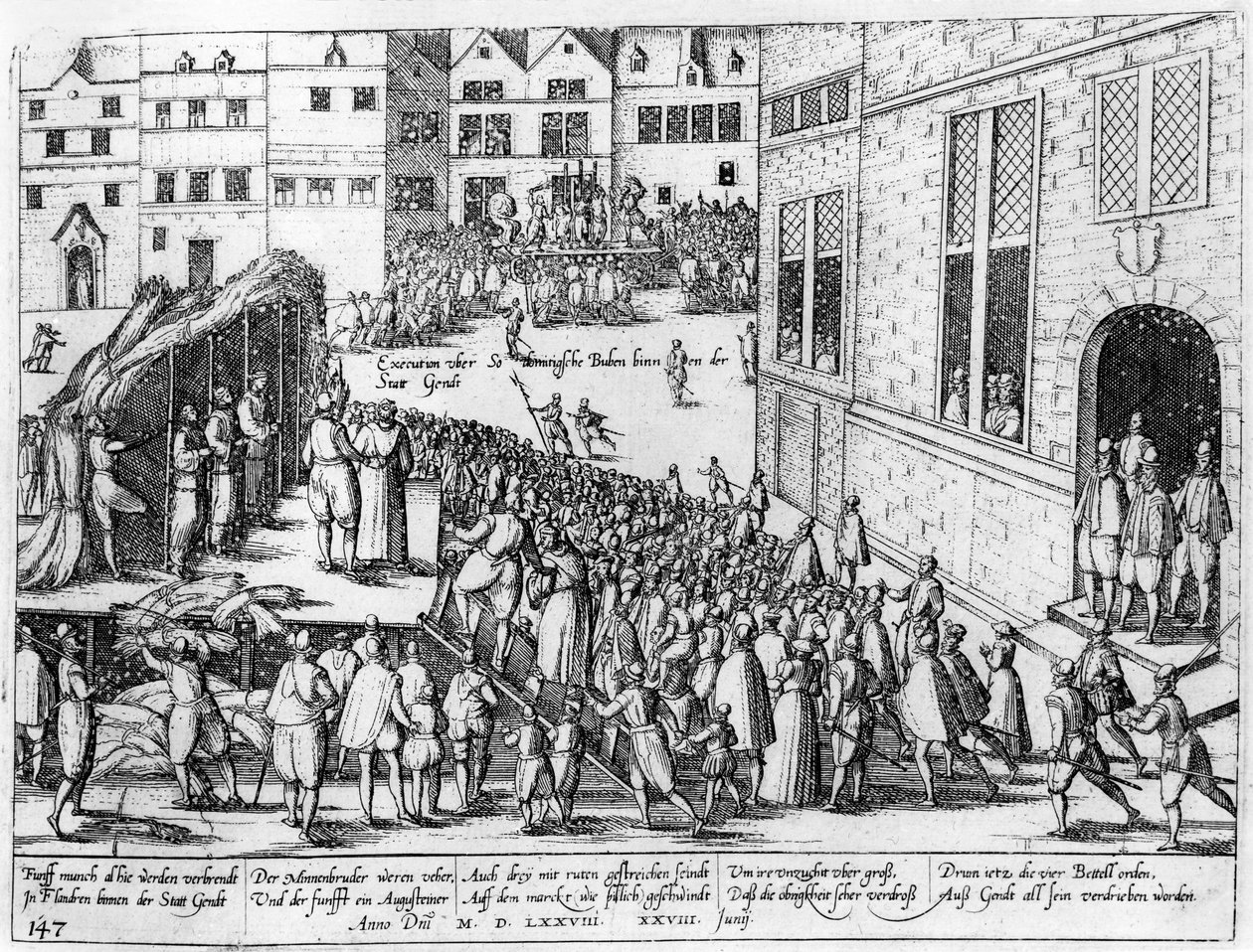 Szenen der spanischen Inquisition in Gent, Juni 1578 von Flemish School