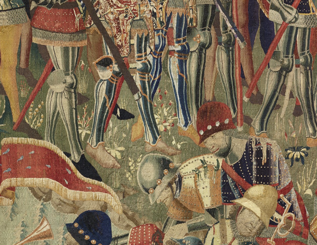 Wandteppich, der die Eroberungen von König Alfons V. von Portugal zeigt (Detail) von Flemish School
