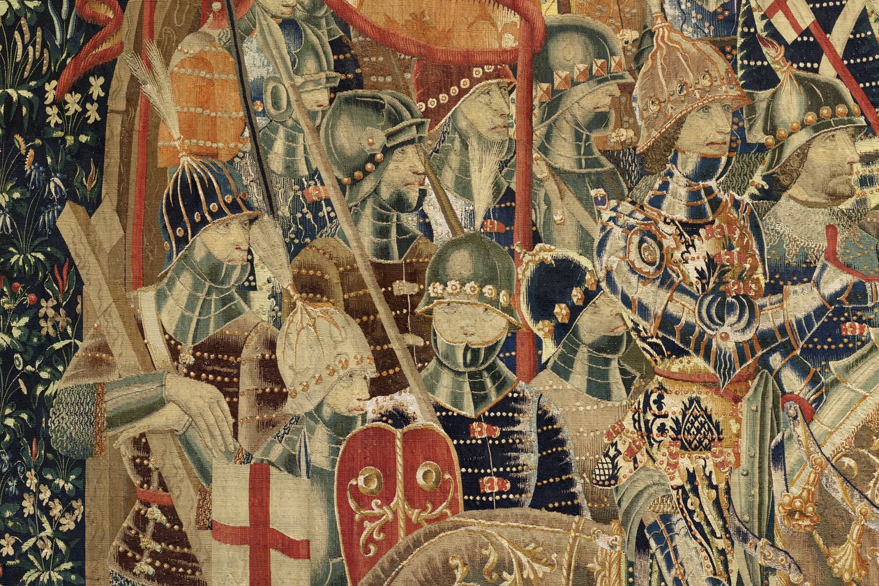 Wandteppich, der die Eroberungen von König Alfons V. von Portugal zeigt (Detail) von Flemish School
