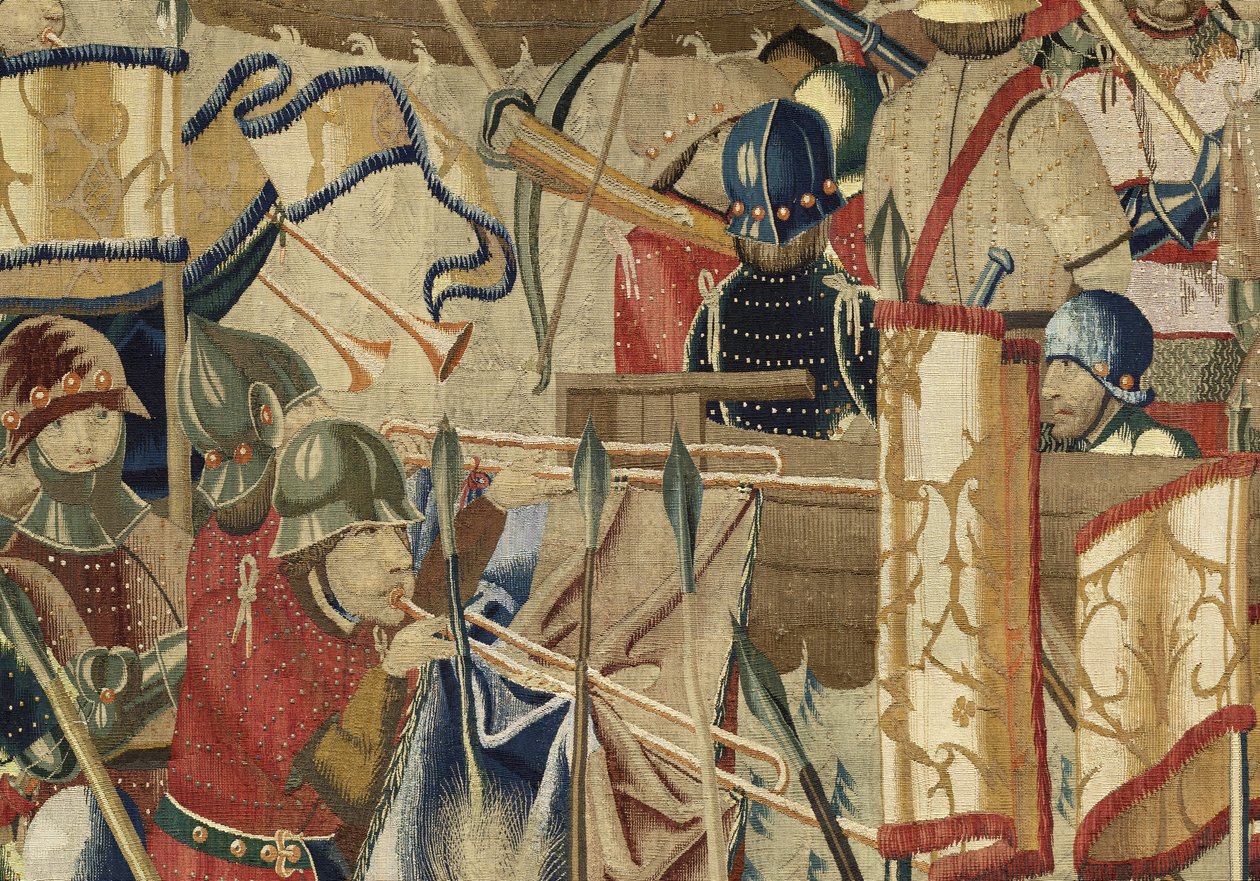Wandteppich, der die Eroberungen von König Alfons V. von Portugal zeigt, Tournai. Detail. von Flemish School