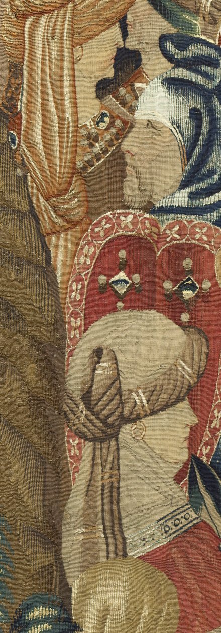 Wandteppich, der die Eroberungen von König Alfons V. von Portugal zeigt, Tournai. Detail. von Flemish School