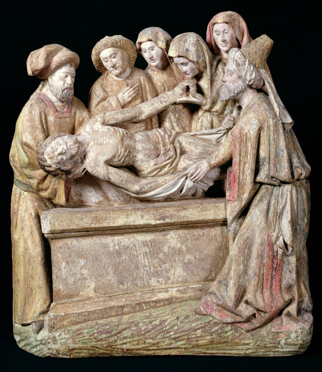 Die Grablegung, aus dem Beginenkloster in Cambrai (polychromes Holz) von Flemish School