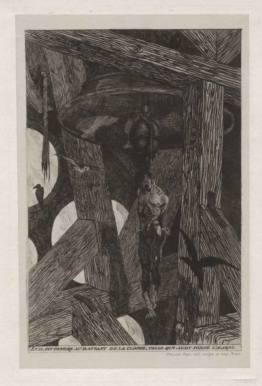 Die Legende und Abenteuer von Ulenspiefel und Lamme Goedzak: Der Gehängte..., 1867 von Félicien Rops