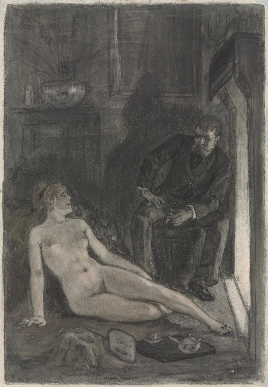 Winterabend, letztes Drittel des 19. Jahrhunderts von Félicien Rops